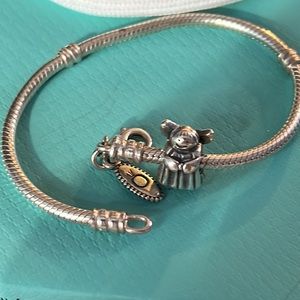 Pandora Bracelet with Angel charm - snake chain